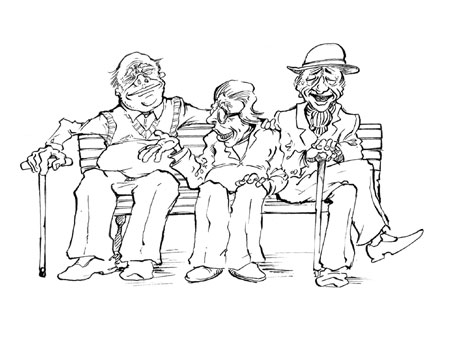 Drei Herren, die Zeit haben